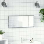 Miroir de salle de bain à LED sonoma gris bois d'ingénierie – Image 2