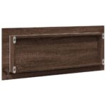 Miroir de salle de bain à LED chêne marron bois d'ingénierie – Image 6