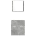 Ensemble de meubles de salle de bain 2 pcs gris béton – Image 2