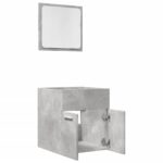 Ensemble de meubles de salle de bain 2 pcs gris béton – Image 3