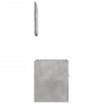 Ensemble de meubles de salle de bain 2 pcs gris béton – Image 4