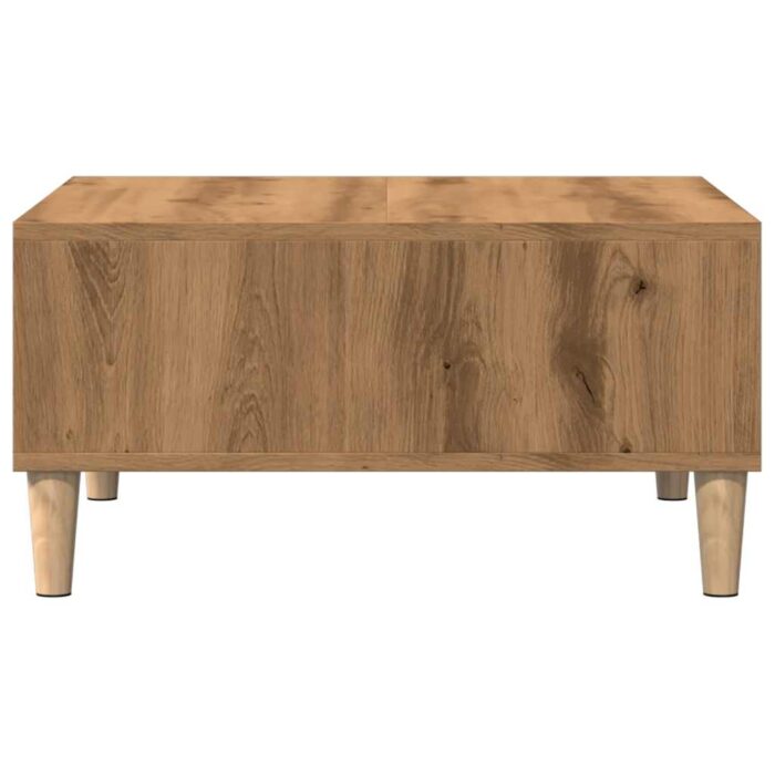 Table basse chêne artisanal 60x60x30 cm bois d'ingénierie – Image 3