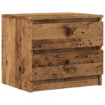 Tables de chevet 2 pcs vieux bois 50x40x43.5 cm bois ingénierie – Image 2