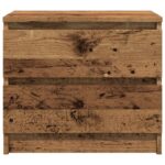 Tables de chevet 2 pcs vieux bois 50x40x43.5 cm bois ingénierie – Image 3