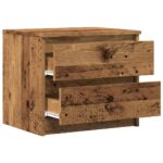 Tables de chevet 2 pcs vieux bois 50x40x43.5 cm bois ingénierie – Image 4