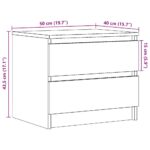 Tables de chevet 2 pcs vieux bois 50x40x43.5 cm bois ingénierie – Image 9