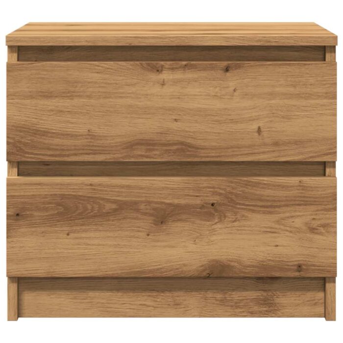 Tables chevet 2pcs chêne artisanal 50x40x43.5cm bois ingénierie – Image 3