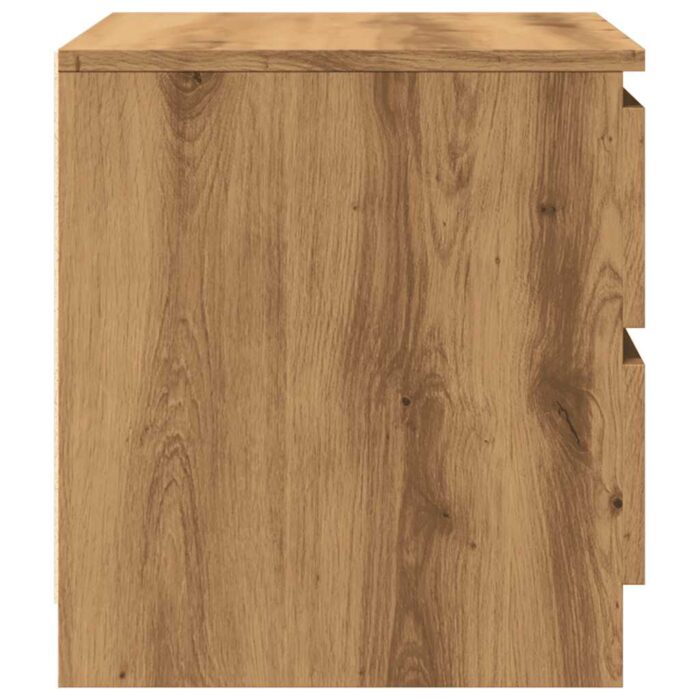 Tables chevet 2pcs chêne artisanal 50x40x43.5cm bois ingénierie – Image 4