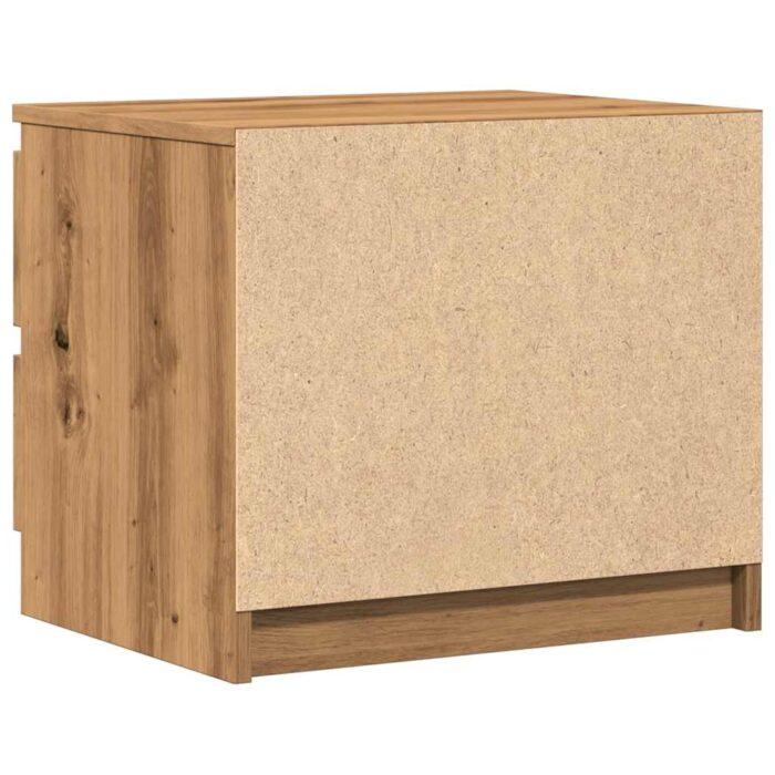 Tables chevet 2pcs chêne artisanal 50x40x43.5cm bois ingénierie – Image 5