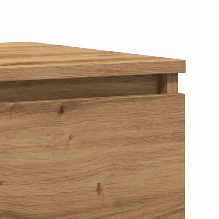 Tables chevet 2pcs chêne artisanal 50x40x43.5cm bois ingénierie – Image 6