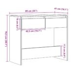 Table console vieux bois 89x41x76,5 cm bois d'ingénierie – Image 8