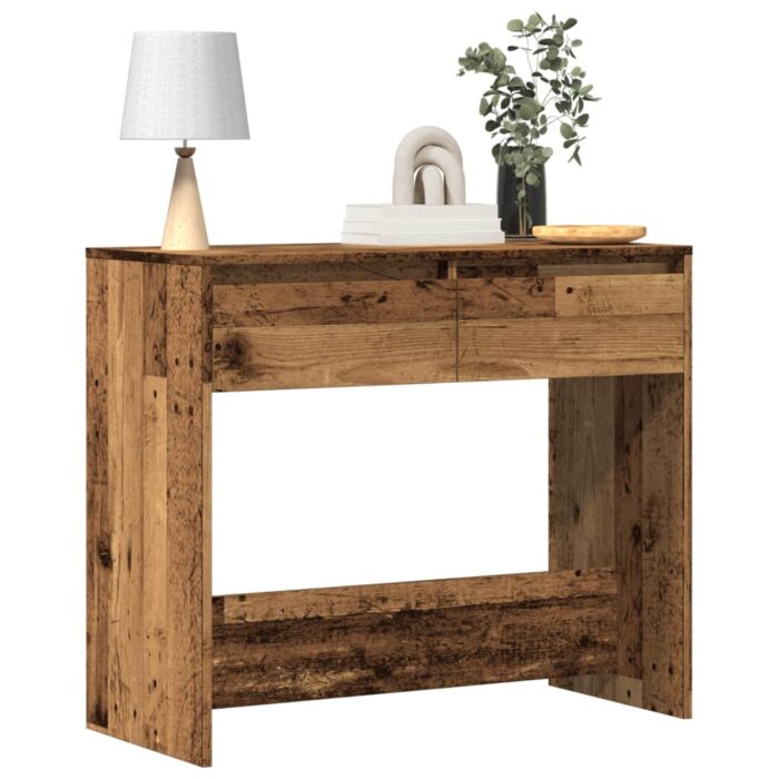 Table console vieux bois 89x41x76,5 cm bois d'ingénierie – Image 1
