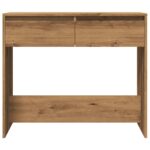 Table console chêne artisanal 89x41x76,5 cm bois d'ingénierie – Image 2