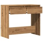Table console chêne artisanal 89x41x76,5 cm bois d'ingénierie – Image 3