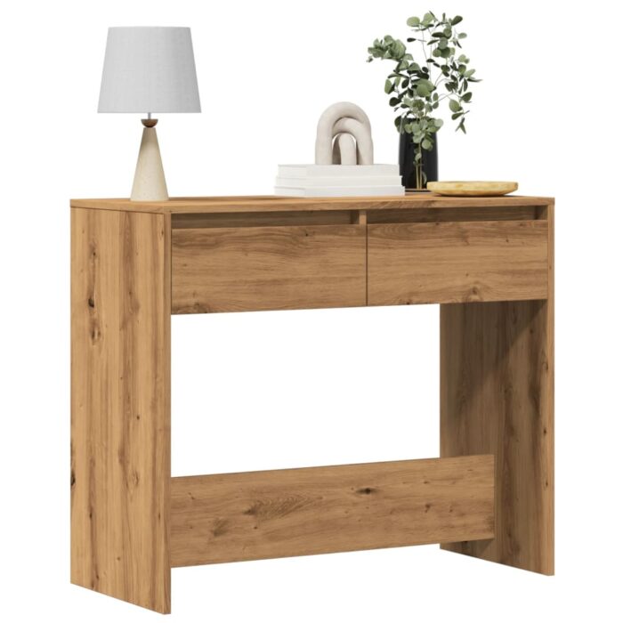 Table console chêne artisanal 89x41x76,5 cm bois d'ingénierie – Image 1