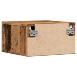 Table de chevet murale vieux bois 35x35x20 cm – Image 5