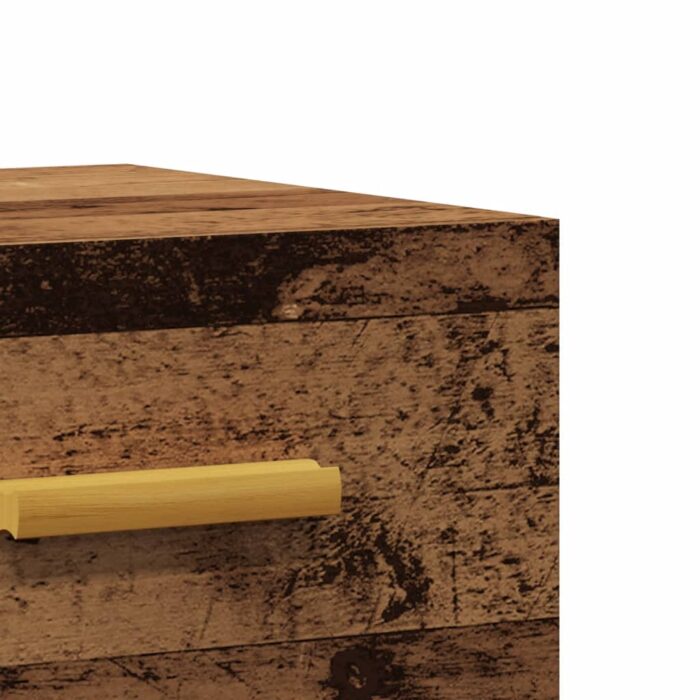 Tables de chevet murales 2 pcs vieux bois 35x35x20 cm – Image 6