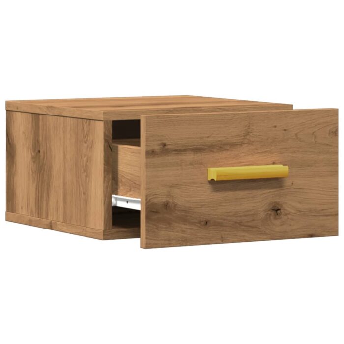 Tables de chevet murales 2 pcs chêne artisanal 35x35x20 cm – Image 3