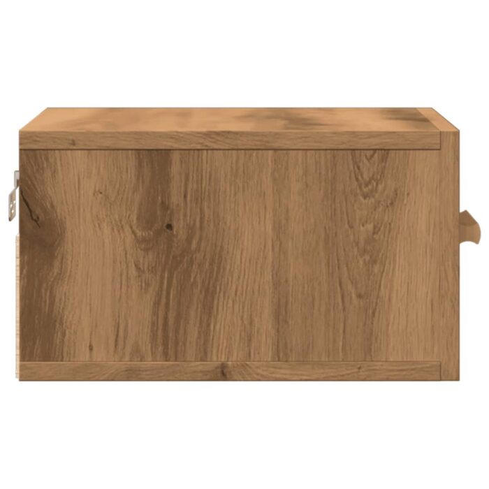 Tables de chevet murales 2 pcs chêne artisanal 35x35x20 cm – Image 4