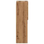 Meuble TV avec lumières LED chêne artisanal 30,5x30x102 cm – Image 6