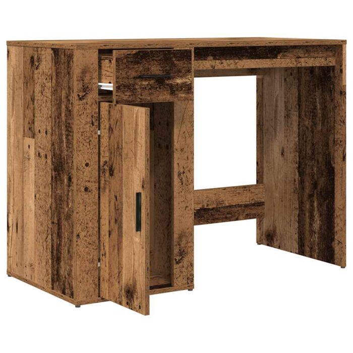 Bureau vieux bois 100x49x75 cm bois d'ingénierie – Image 2