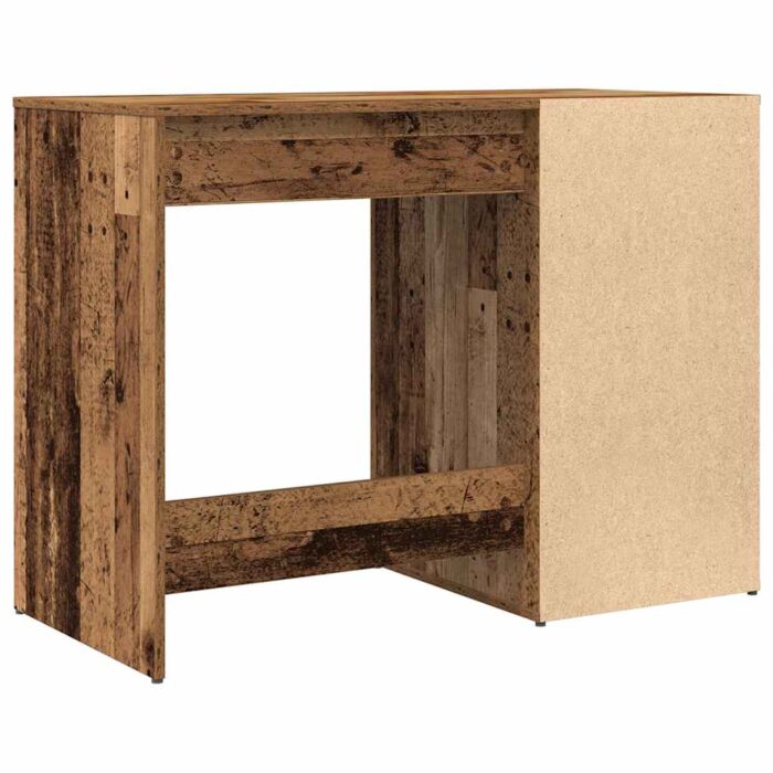 Bureau vieux bois 100x49x75 cm bois d'ingénierie – Image 5