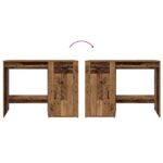 Bureau vieux bois 100x49x75 cm bois d'ingénierie – Image 6