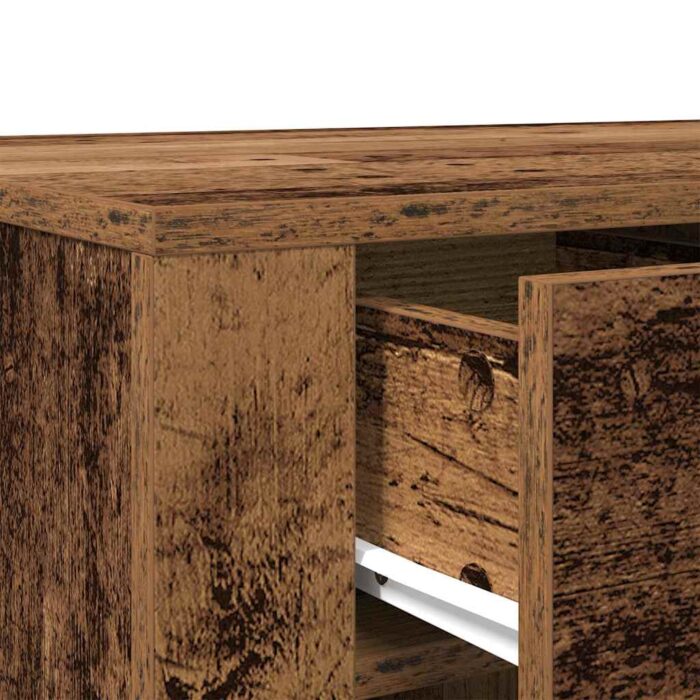 Bureau vieux bois 100x49x75 cm bois d'ingénierie – Image 7