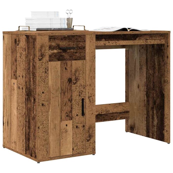 Bureau vieux bois 100x49x75 cm bois d'ingénierie – Image 1