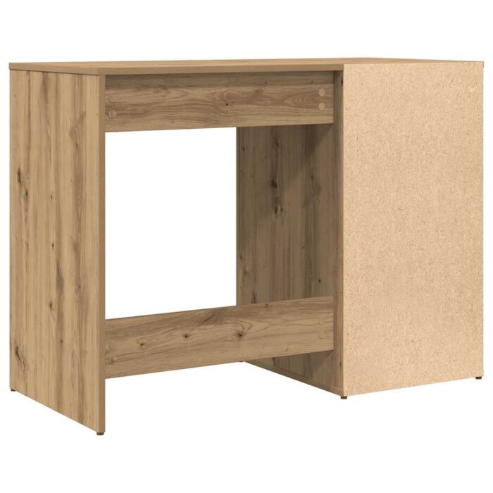 Bureau chêne artisanal 100x49x75 cm bois d'ingénierie – Image 5