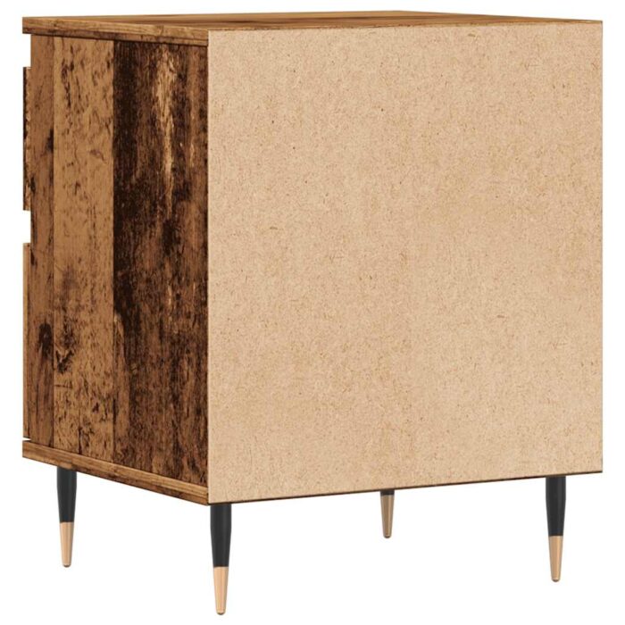 Tables de chevet 2 pcs vieux bois 40x35x50 cm bois d’ingénierie – Image 5