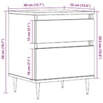 Tables de chevet 2 pcs vieux bois 40x35x50 cm bois d’ingénierie – Image 8