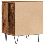 Table de chevet vieux bois 40x35x50 cm bois d’ingénierie – Image 5