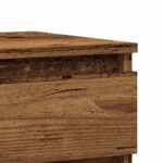 Table de chevet vieux bois 40x35x50 cm bois d’ingénierie – Image 6