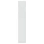 Bibliothèque blanc brillant 40x24x143 cm bois d'ingénierie – Image 3