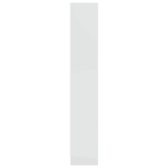 Bibliothèque blanc brillant 40x24x143 cm bois d'ingénierie – Image 3