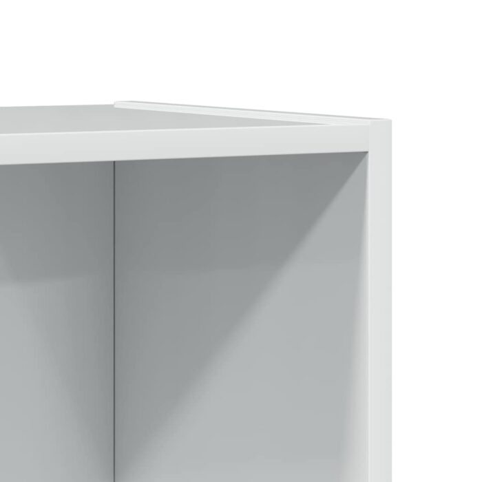 Bibliothèque blanc brillant 40x24x143 cm bois d'ingénierie – Image 5