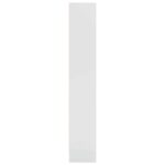 Bibliothèque blanc brillant 60x24x143 cm bois d'ingénierie – Image 3