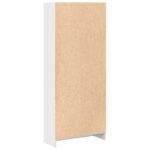 Bibliothèque blanc brillant 60x24x143 cm bois d'ingénierie – Image 4