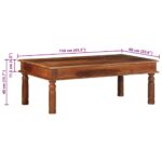 Table basse 110x60x40 cm bois massif d'acacia – Image 9