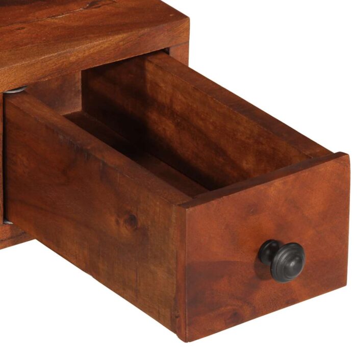 Miroir mural avec tiroirs 60x33x90 cm bois massif d'acacia – Image 6