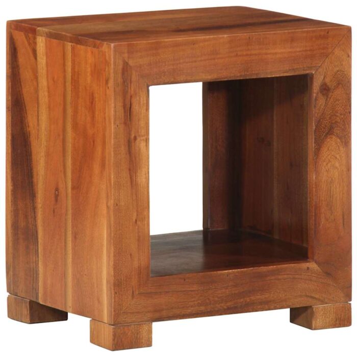 Table d'appoint 37x29x40 cm bois massif d'acacia – Image 8
