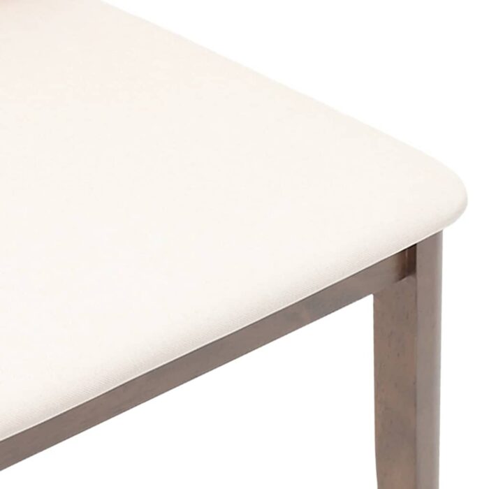 Chaises à manger coussins 2 pcs marron bois massif caoutchouc – Image 6