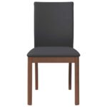 Chaises à manger coussins 2 pcs marron bois massif caoutchouc – Image 3