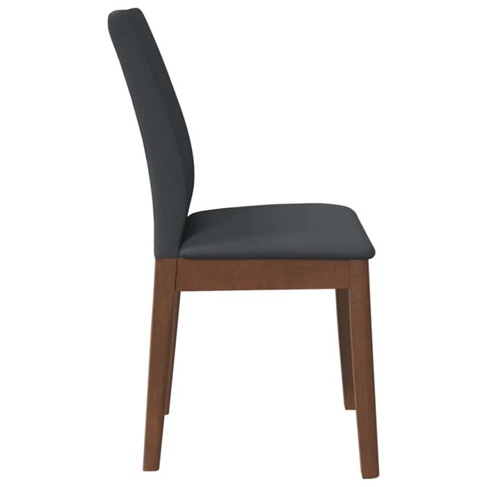 Chaises à manger coussins 2 pcs marron bois massif caoutchouc – Image 4
