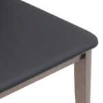 Chaises à manger coussins 2 pcs marron bois massif caoutchouc – Image 6