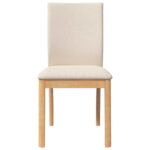 Chaises à manger coussins 2 pcs bois massif caoutchouc – Image 3