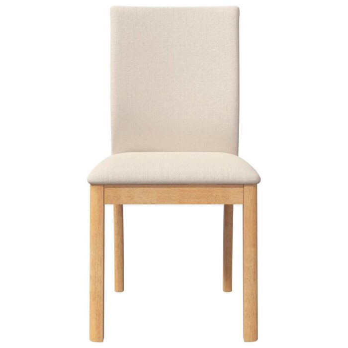 Chaises à manger coussins 2 pcs bois massif caoutchouc – Image 3