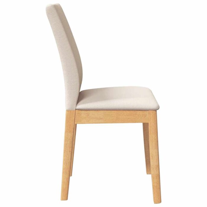 Chaises à manger coussins 2 pcs bois massif caoutchouc – Image 4
