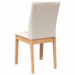 Chaises à manger coussins 2 pcs bois massif caoutchouc – Image 5